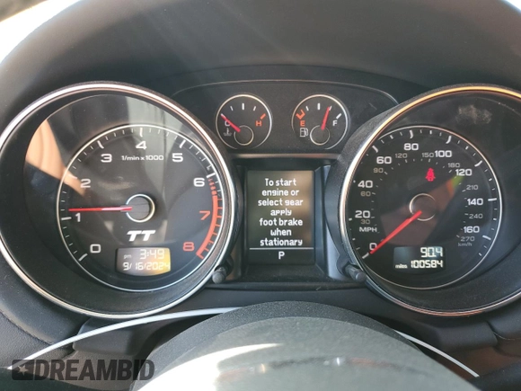 2011 Audi TT Premium Plus z VIN TRUBFAFK8B1025186, wystawiony jako Copart lot #70555994 z przebiegiem 100 584 mil mil oraz Szkoda całkowita • Salvage title. Historia ofert i sprzedaży dostępna na DreamBid. Obrazek 9.
