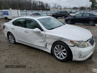 2009 Lexus LS 460 with VIN JTHCL46F395002766, listed as a Copart auction lot 48797575 with 120,725 mi miles and Salvage Title. Bid and sale history available at DreamBid. Image 4.