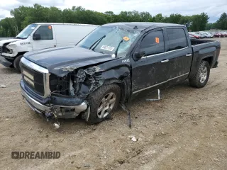 2014 GMC Sierra 1500 SLT with VIN 3GTU2VEC0EG233794, listed as a Copart auction lot 58621105 with 161,155 mi miles and Salvage title. Bid and sale history available at DreamBid. Image 1.