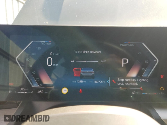 2024 BMW 5 Series 530i with VIN WBA43FJ06RCP67824, listed as a Copart auction lot 61351965 with 12,990 mi miles and Salvage title. Bid and sale history available at DreamBid. Image 9.
