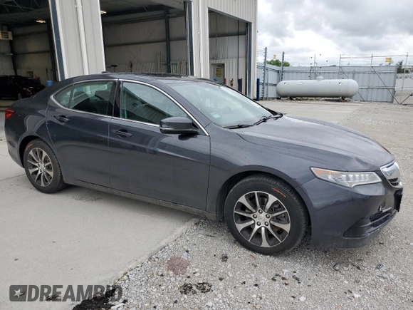2015 Acura TLX with VIN 19UUB1F37FA010497, listed as a Copart auction lot 62029345 with 182,675 mi miles and Salvage title. Bid and sale history available at DreamBid. Image 4.