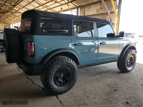 2023 Ford Bronco with VIN 1FMEE5DP3PLA85674, listed as a Copart auction lot 54697645 with 16,548 mi miles and Salvage Title. Bid and sale history available at carsss.com. Image 3.