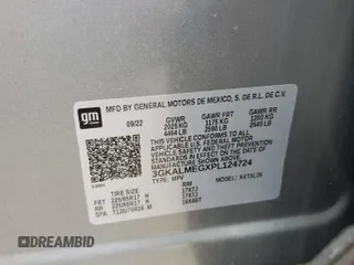 2023 GMC Terrain SLE с VIN 3GKALMEGXPL124724, выставлен на аукционе Copart как лот 54704555 с пробегом 13 198 миль миль и Списание • Salvage title. История ставок и продаж доступна на DreamBid. Изображение 13.