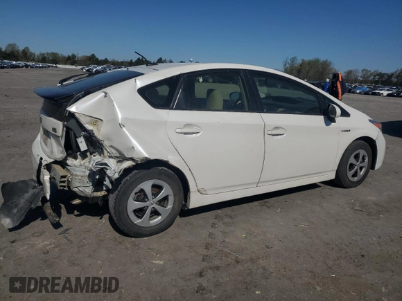 2013 Toyota Prius One with VIN JTDKN3DU2D5698273, listed as a Copart auction lot 52406715 with 127,697 mi miles and Salvage Title. Bid and sale history available at DreamBid. Image 3.