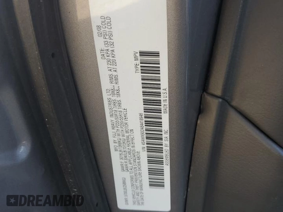 2008 Subaru Tribeca Limited с VIN 4S4WX90D484418946, выставлен на аукционе Copart как лот 82633424 с пробегом 298 986 миль миль и Списание • Salvage title. История ставок и продаж доступна на DreamBid. Изображение 12.