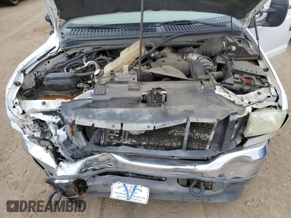 2002 Ford F-250 XL with VIN 1FTNX20F02EB92592, listed as a Copart auction lot 55834145 with 299,524 mi miles and Salvage title. Bid and sale history available at DreamBid. Image 11.