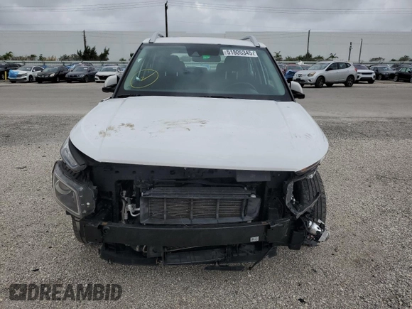 2020 Hyundai Venue SEL with VIN KMHRC8A31LU033023, listed as a Copart auction lot 51805345 with 50,974 mi miles and Salvage Title. Bid and sale history available at DreamBid. Image 5.