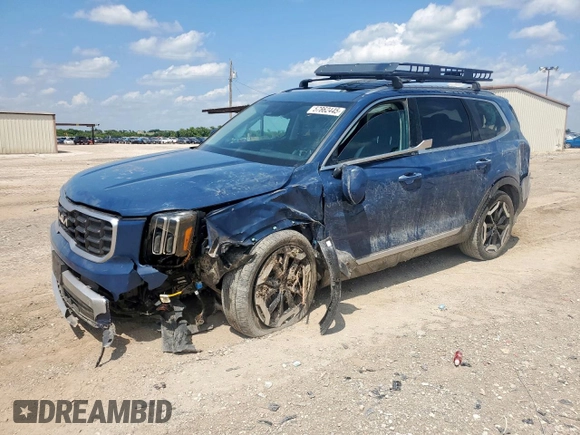 2024 Kia Telluride S with VIN 5XYP64GC5RG417254, listed as a Copart auction lot 57862445 with 34,912 mi miles and Salvage title. Bid and sale history available at DreamBid. Image 1.