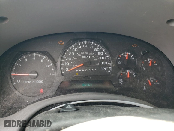 2006 Chevrolet TrailBlazer LS with VIN 1GNDT13S062345383, listed as a Copart auction lot 52072995 with 186,567 mi miles and Salvage Title. Bid and sale history available at DreamBid. Image 9.