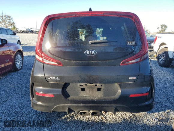 2021 Kia Soul Turbo with VIN KNDJ53AF8M7126629, listed as a Copart auction lot 83827014 with 84,151 mi miles and Salvage Title. Bid and sale history available at DreamBid. Image 6.