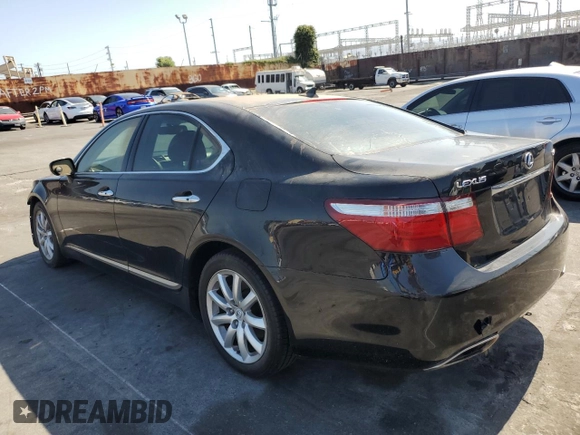 2007 Lexus LS 460 with VIN JTHBL46F275003142, listed as a Copart auction lot 61832185 with 181,203 mi miles and Salvage title. Bid and sale history available at DreamBid. Image 2.
