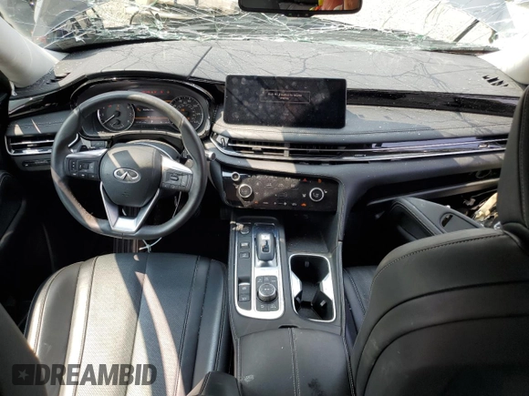 2022 Infiniti QX60 Pure with VIN 5N1DL1ES5NC338231, listed as a Copart auction lot 60042735 with 37,945 mi miles and Salvage title. Bid and sale history available at DreamBid. Image 8.
