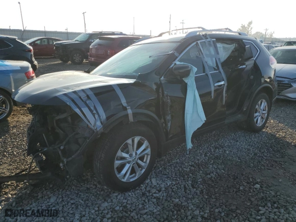 2016 Nissan Rogue SV with VIN KNMAT2MV0GP642314, listed as a Copart auction lot 48228605 with 0 mi miles and Salvage Title. Bid and sale history available at carsss.com. Image 1.