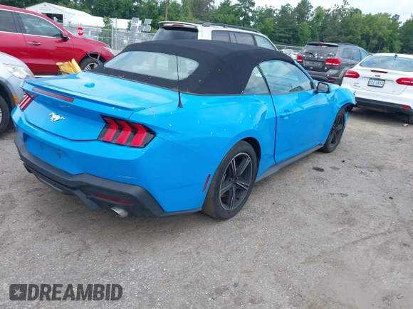 2024 Ford Mustang EcoBoost z VIN 1FAGP8UH8R5129750, wystawiony jako IAAI lot #42779808 z przebiegiem 20 652 mil mil oraz . Historia ofert i sprzedaży dostępna na DreamBid. Obrazek 4.