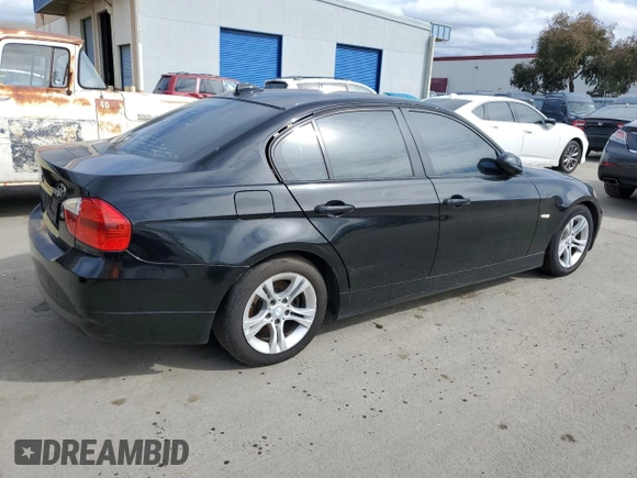 2008 BMW 3 Series 328i with VIN WBAVC53508F009577, listed as a Copart auction lot 46663635 with 138,355 mi miles and Salvage Title. Bid and sale history available at carsss.com. Image 3.