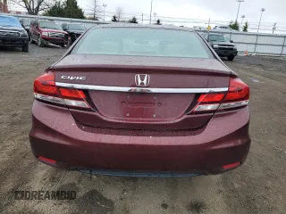2014 Honda Civic Sedan LX with VIN 19XFB2F55EE041130, listed as a Copart auction lot 52860145 with 97,244 mi miles and Salvage Title. Bid and sale history available at carsss.com. Image 6.