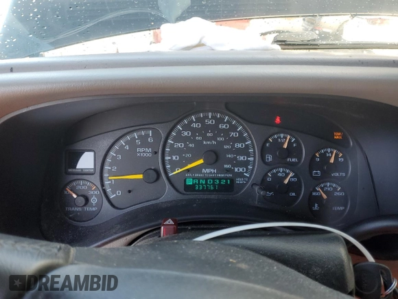 2001 GMC Yukon XL SLT with VIN 3GKGK26G81G250628, listed as a Copart auction lot 80953394 with 337,761 mi miles and Salvage Title. Bid and sale history available at carsss.com. Image 9.