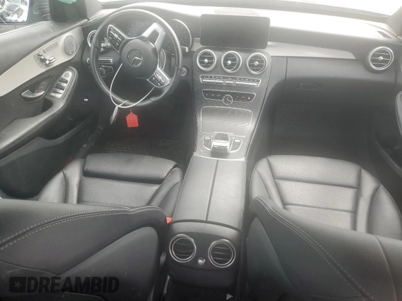2021 Mercedes-Benz C 300 with VIN W1KWF8EB8MR605571, listed as a Copart auction lot 55289805 with 41,529 mi miles and Salvage title. Bid and sale history available at DreamBid. Image 8.