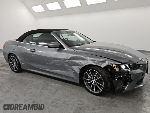 2025 BMW 4 Series 430i xDrive with VIN WBA53DB00SCS20075, listed as a Copart auction lot 50836885 with 22,549 mi miles and Clean Title. Bid and sale history available at DreamBid. Image 4.