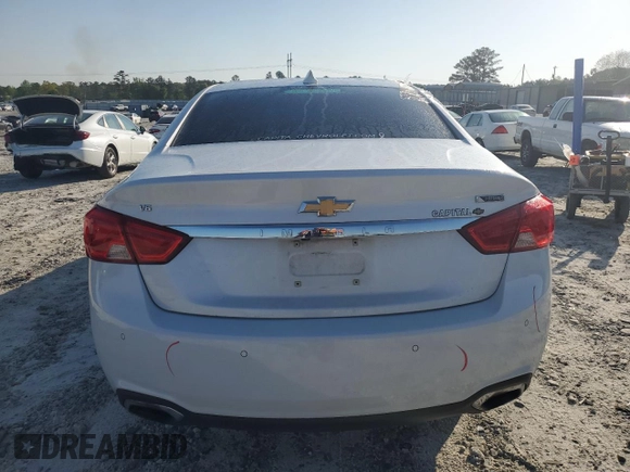 2018 Chevrolet Impala Premier with VIN 2G1125S34J9176438, listed as a Copart auction lot 52972735 with 107,901 mi miles and Salvage Title. Bid and sale history available at DreamBid. Image 6.