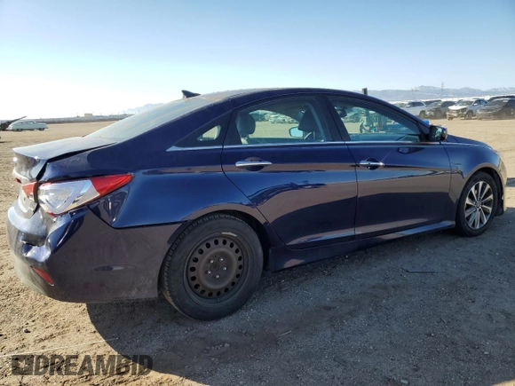 2014 Hyundai Sonata SE with VIN 5NPEC4AC3EH873992, listed as a Copart auction lot 87321434 with 168,055 mi miles and Salvage Title. Bid and sale history available at DreamBid. Image 3.