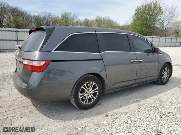 2013 Honda Odyssey EX-L with VIN 5FNRL5H60DB059044, listed as a Copart auction lot 50498315 with 142,799 mi miles and Salvage Title. Bid and sale history available at carsss.com. Image 3.