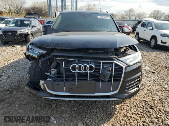 2021 Audi Q7 Premium Plus with VIN WA1LJAF79MD029476, listed as a Copart auction lot 54449405 with 57,876 mi miles and Salvage title. Bid and sale history available at DreamBid. Image 5.