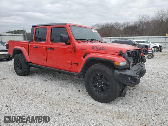2022 Jeep Gladiator Texas Trail with VIN 1C6HJTAG9NL170836, listed as a Copart auction lot 43064695 with 46,176 mi miles and Salvage Title. Bid and sale history available at carsss.com. Image 4.