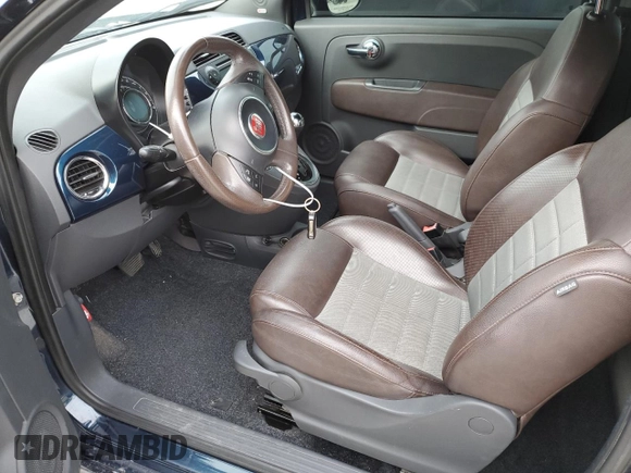 2013 FIAT 500 Sport with VIN 3C3CFFBRXDT544786, listed as a Copart auction lot 50121905 with 109,455 mi miles and Salvage Title. Bid and sale history available at carsss.com. Image 7.
