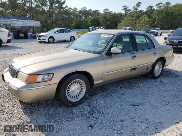 1999 Mercury Grand Marquis LS with VIN 2MEFM75W1XX600671, listed as a Copart auction lot 53323735 with 244,781 mi miles and Salvage Title. Bid and sale history available at DreamBid. Image 1.