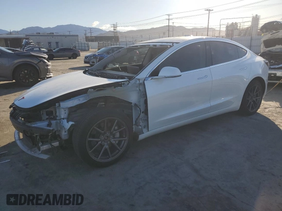 2020 Tesla Model 3 Long Range with VIN 5YJ3E1EB0LF665887, listed as a Copart auction lot 48985245 with 50,309 mi miles and Salvage Title. Bid and sale history available at DreamBid. Image 1.