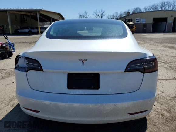2022 Tesla Model 3 with VIN 5YJ3E1EA2NF121501, listed as a Copart auction lot 52408345 with 0 mi miles and Salvage Title. Bid and sale history available at carsss.com. Image 6.