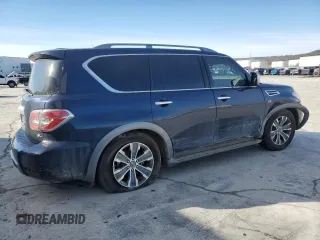 2019 Nissan Armada SL with VIN JN8AY2ND6K9090410, listed as a Copart auction lot 46342825 with 106,930 mi miles and Salvage Title. Bid and sale history available at carsss.com. Image 3.