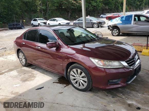 2014 Honda Accord Touring with VIN 1HGCR3F99EA021734, listed as a Copart auction lot 59976805 with 141,020 mi miles and Salvage title. Bid and sale history available at DreamBid. Image 4.