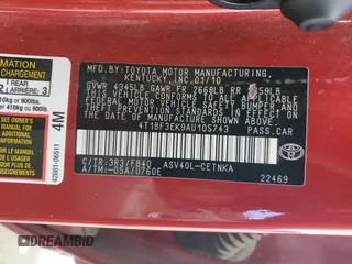 2010 Toyota Camry z VIN 4T1BF3EK9AU105743, wystawiony jako Copart lot #48596965 z przebiegiem 205 265 mil mil oraz Szkoda całkowita • Salvage title. Historia ofert i sprzedaży dostępna na DreamBid. Obrazek 12.
