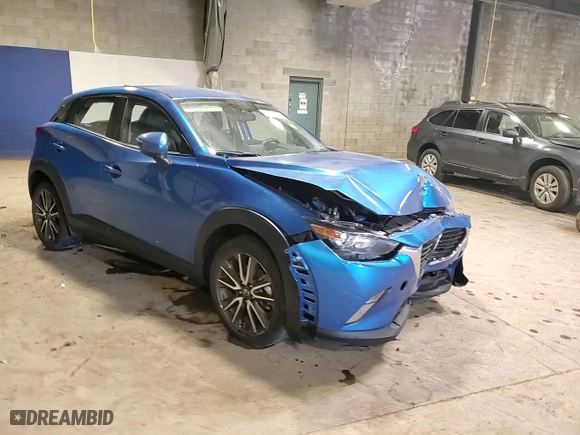 2017 Mazda CX-3 Touring with VIN JM1DKFC72H0172081, listed as a Copart auction lot 48328955 with 27,383 mi miles and Salvage Title. Bid and sale history available at carsss.com. Image 14.