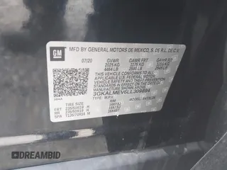 2020 GMC Terrain SLE с VIN 3GKALMEV6LL309894, выставлен на аукционе IAAI как лот 42253653 с пробегом 52 692 миль миль и . История ставок и продаж доступна на DreamBid. Изображение 9.
