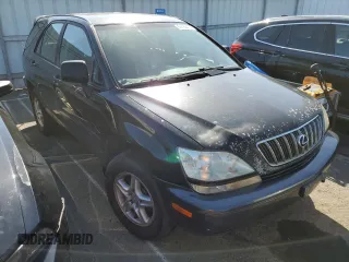 2001 Lexus RX 300 with VIN JTJHF10U110206873, listed as a Copart auction lot 53180474 with 0 mi miles and Salvage Title. Bid and sale history available at carsss.com. Image 4.