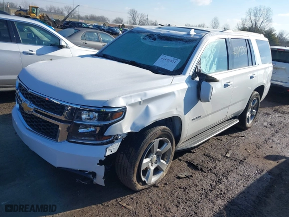 2020 Chevrolet Tahoe LT with VIN 1GNSKBKC1LR290889, listed as a IAAI auction lot 41492821 with 107,843 mi miles. Bid and sale history available at carsss.com. Image 2.