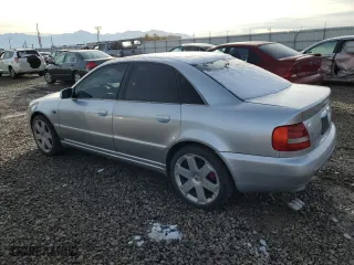 2001 Audi S4 with VIN WAURD68D41A137778, listed as a Copart auction lot 80137504 with 189,722 mi miles and Salvage Title. Bid and sale history available at carsss.com. Image 2.