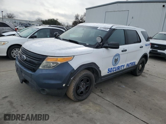 2013 Ford Utility Police Interceptor with VIN 1FM5K7AR2DGB08473, listed as a Copart auction lot 45728965 with 202,881 mi miles and Clean Title. Bid and sale history available at carsss.com. Image 1.