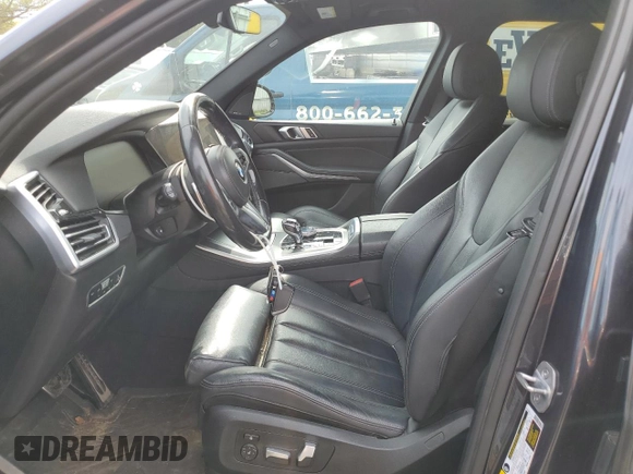 2019 BMW X5 xDrive40i with VIN 5UXCR6C51KLL64358, listed as a Copart auction lot 53716225 with 80,696 mi miles and Salvage title. Bid and sale history available at DreamBid. Image 7.