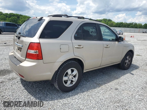 2007 Kia Sorento LX with VIN KNDJD736X75717813, listed as a Copart auction lot 56456025 with 145,722 mi miles and Salvage title. Bid and sale history available at DreamBid. Image 3.