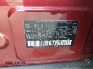 2017 Subaru Outback Premium with VIN 4S4BSADC7H3243890, listed as a Copart auction lot 59183705 with 91,182 mi miles and Non repairable. Bid and sale history available at DreamBid. Image 12.