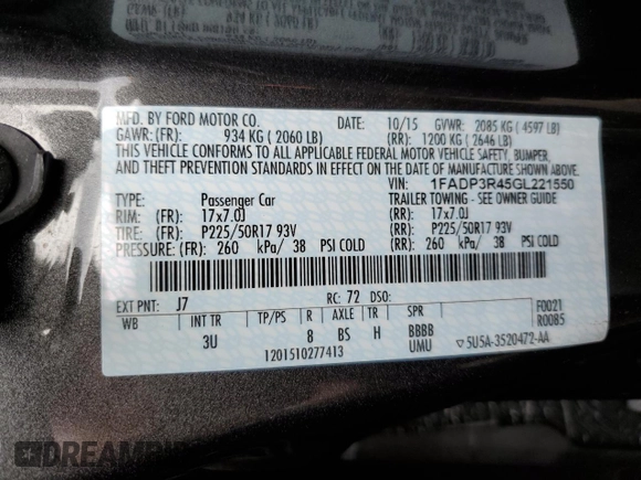 2016 Ford Focus Electric z VIN 1FADP3R45GL221550, wystawiony jako Copart lot #43874655 z przebiegiem 70 651 mil mil oraz Szkody całkowita. Historia ofert i sprzedaży dostępna na DreamBid. Obrazek 12.