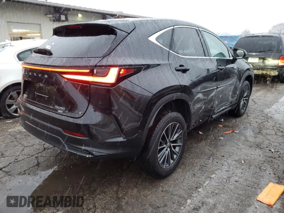 2023 Lexus NX with VIN 2T2ADCEZ9PC002696, listed as a Copart auction lot 38723733 with 350 mi miles. Bid and sale history available at carsss.com. Image 3.