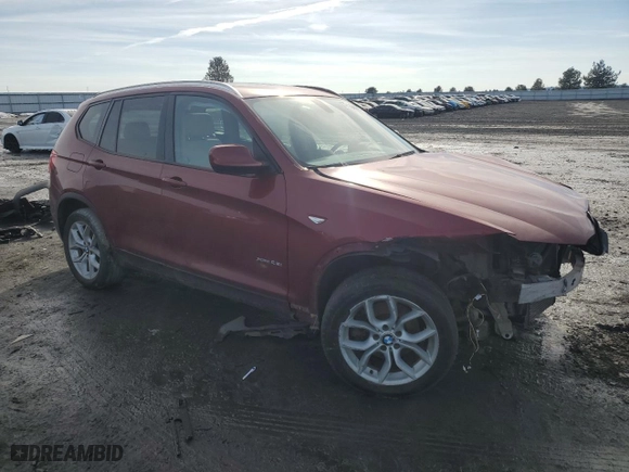 2013 BMW X3 xDrive28i with VIN 5UXWX9C56D0A31178, listed as a Copart auction lot 47236085 with 109,713 mi miles and Salvage Title. Bid and sale history available at carsss.com. Image 4.