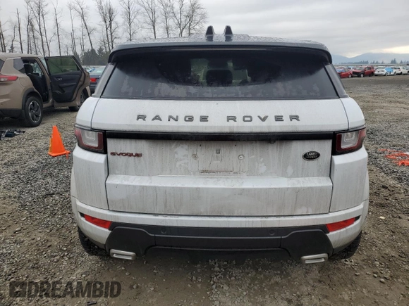 2018 Land Rover Range Rover Evoque SE Premium with VIN SALVC2RX0JH321380, listed as a Copart auction lot 43284025 with 53,788 mi miles and Salvage Title. Bid and sale history available at DreamBid. Image 6.