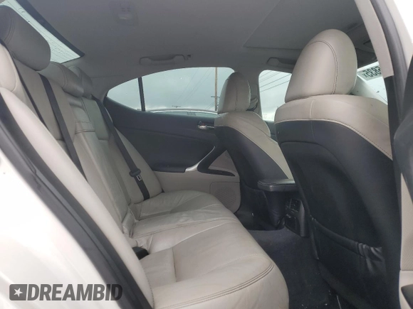 2010 Lexus IS 250 with VIN JTHBF5C26A5107557, listed as a Copart auction lot 54935835 with 133,132 mi miles and Salvage title. Bid and sale history available at DreamBid. Image 10.
