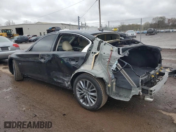 2020 Infiniti Q50 with VIN JN1EV7AR3LM252421, listed as a Copart auction lot 52086965 with 37,087 mi miles and Salvage Title. Bid and sale history available at DreamBid. Image 2.